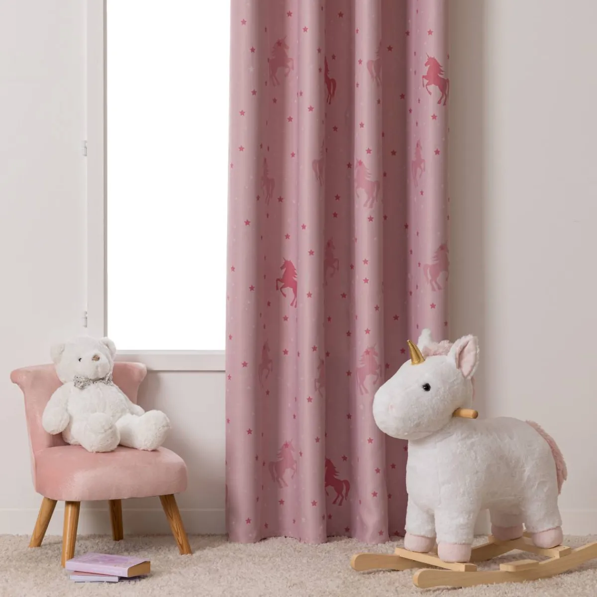 Atmosphera Rideaux Enfant*Rideau occultant enfant "Licorne" Roseclair