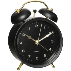 Atmosphera Horloges À Poser, Réveils*Réveil métal "Gaston" Noir