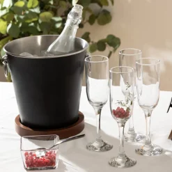 Atmosphera Accessoires Vin Et Cocktail*Seau à champagne  "Cafe Bordelais" Doré