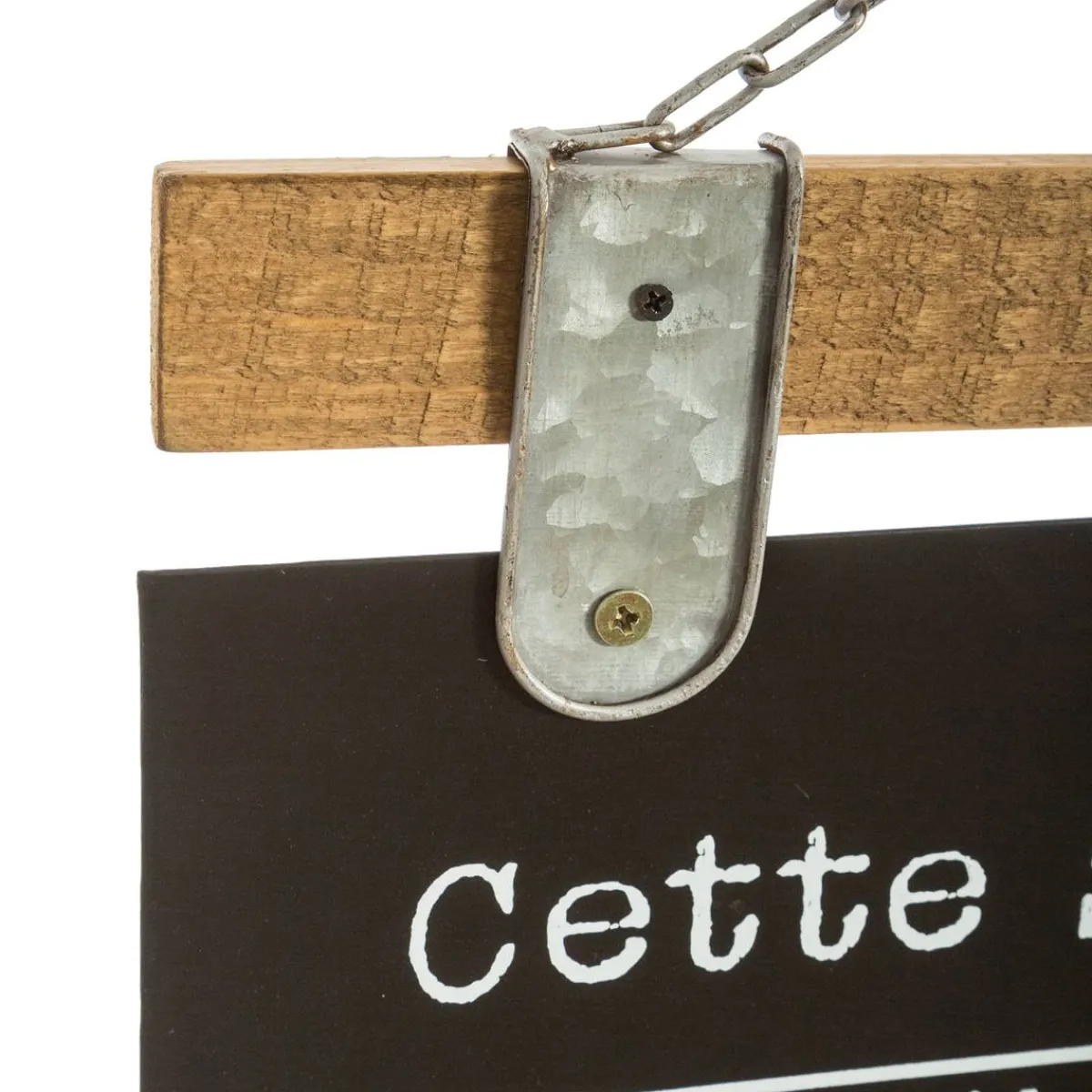 Atmosphera Décoration En Bois*Semainier ardoise "Micha" Beige2
