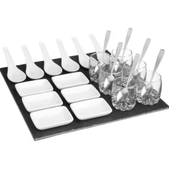 Atmosphera Set Apéritifs*Service apéritif carré 25 pièces 