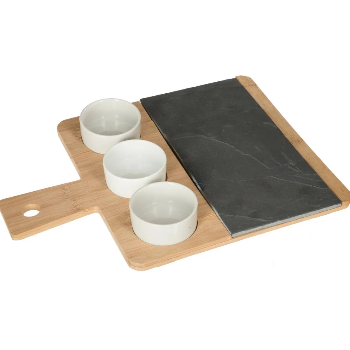 Atmosphera Set Apéritifs*Service apéritif 4 pièces "Ardoise" Blanc