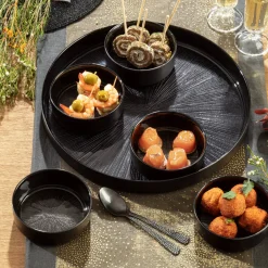 Atmosphera Set Apéritifs*Service apéritif 6 pièces  "Astra" Noir