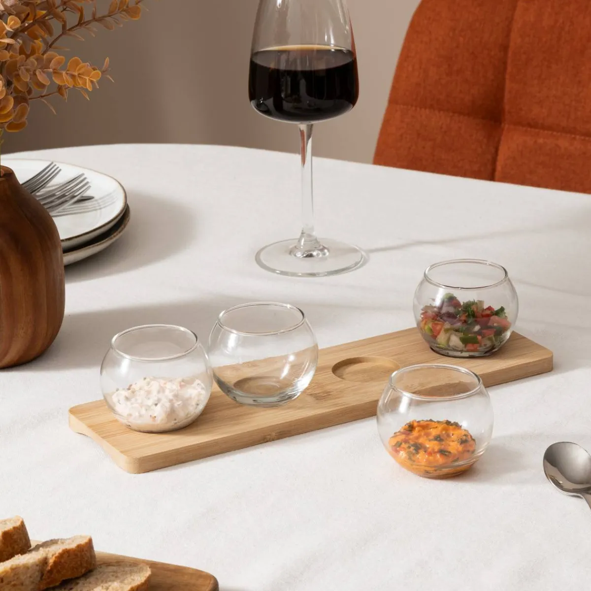 Atmosphera Set Apéritifs*Service apéritif 5 pièces "Bambou" NoiretBlanc