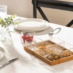 Atmosphera Set Apéritifs*Service apéritif 7 pièces "Bambou" Blanc