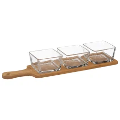 Atmosphera Set Apéritifs*Service apéritif 4 pièces "Bambou" Transparent