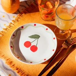 Atmosphera Services De Vaisselle*Service de table "Charlie" et "Fruity" Blanc