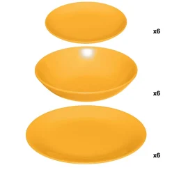 Atmosphera Services De Vaisselle*Service de table  "Colorama" Vertcèdre