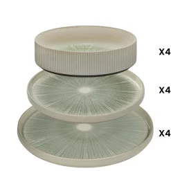 Atmosphera Assiettes Plates|Services De Vaisselle*Service de table "Eva" Bleu