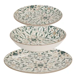 Atmosphera Plats De Service, Présentoirs*Service de table  "Gaelle" Vert