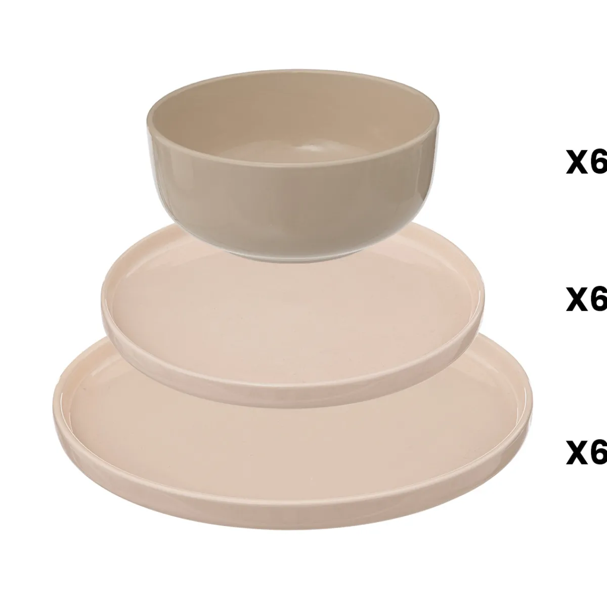 Atmosphera Assiettes Plates|Services De Vaisselle*Service de table "Marie" Beige