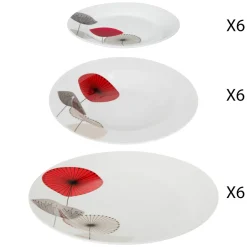 Atmosphera Services De Vaisselle*Service de table "Osara" Noir1