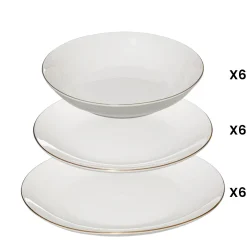 Atmosphera Services De Vaisselle*Service de table "Petit Salon" Blanc