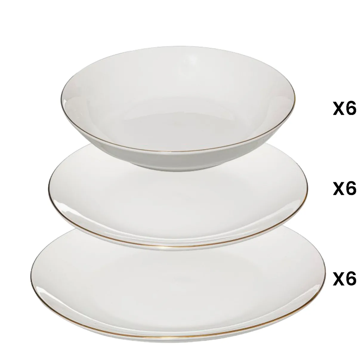 Atmosphera Services De Vaisselle*Service de table "Petit Salon" Blanc