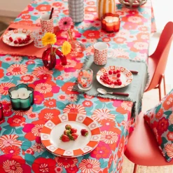 Atmosphera Assiettes Plates|Services De Vaisselle*Service de table 12 pièces "Bloomorama" Rose