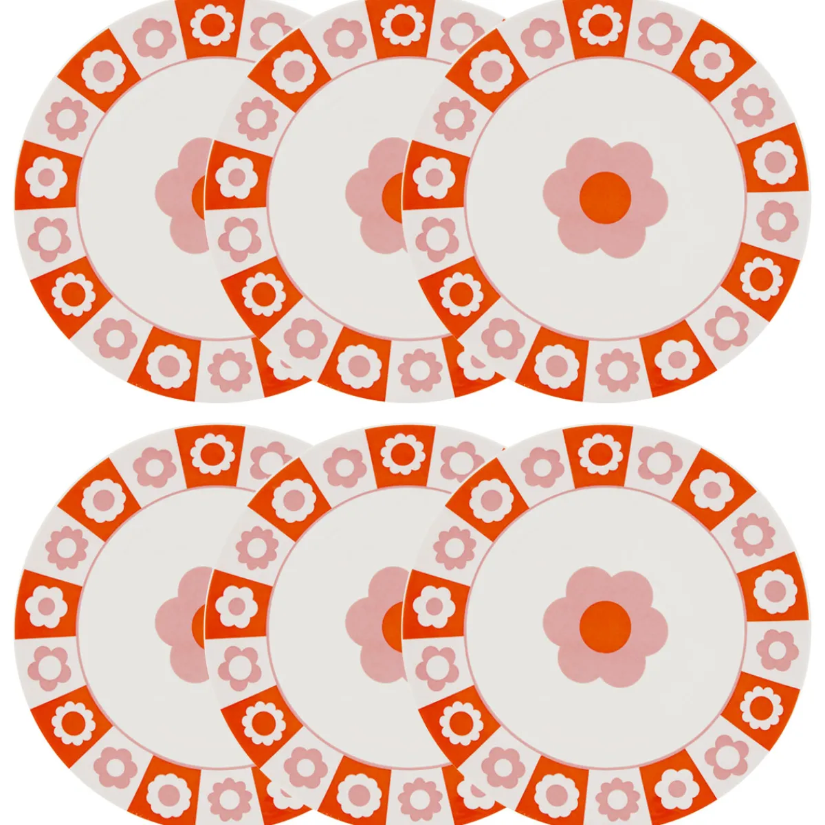 Atmosphera Assiettes Plates|Services De Vaisselle*Service de table 12 pièces "Bloomorama" Rose