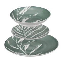 Atmosphera Services De Vaisselle*Service de table 18 pièces "Green Harmony" Marron