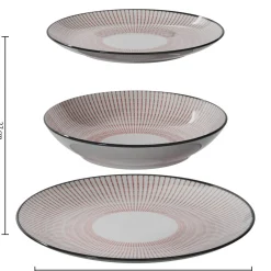 Atmosphera Services De Vaisselle*Service de table 18 pièces "Lunis" rouge
