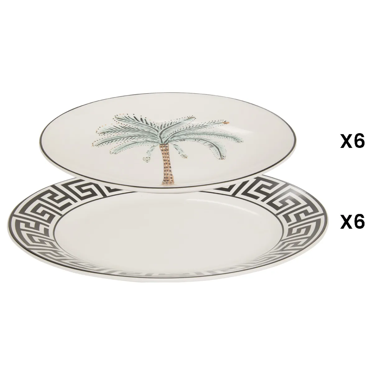 Atmosphera Assiettes Plates|Services De Vaisselle*Service de table "Reso" Bleu3