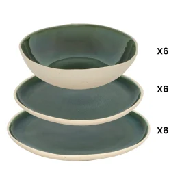 Atmosphera Services De Vaisselle*Service de table "Wonja" Blanc