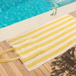 Atmosphera Serviettes De Toilette|Accessoires De Plage*Serviette "Poolside" Jaune