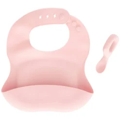 Atmosphera Accessoires Bébé*Set bavoir enfant "Yum" Rose