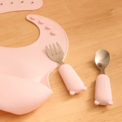 Atmosphera Accessoires Bébé*Set couverts enfant "Yum" Rose