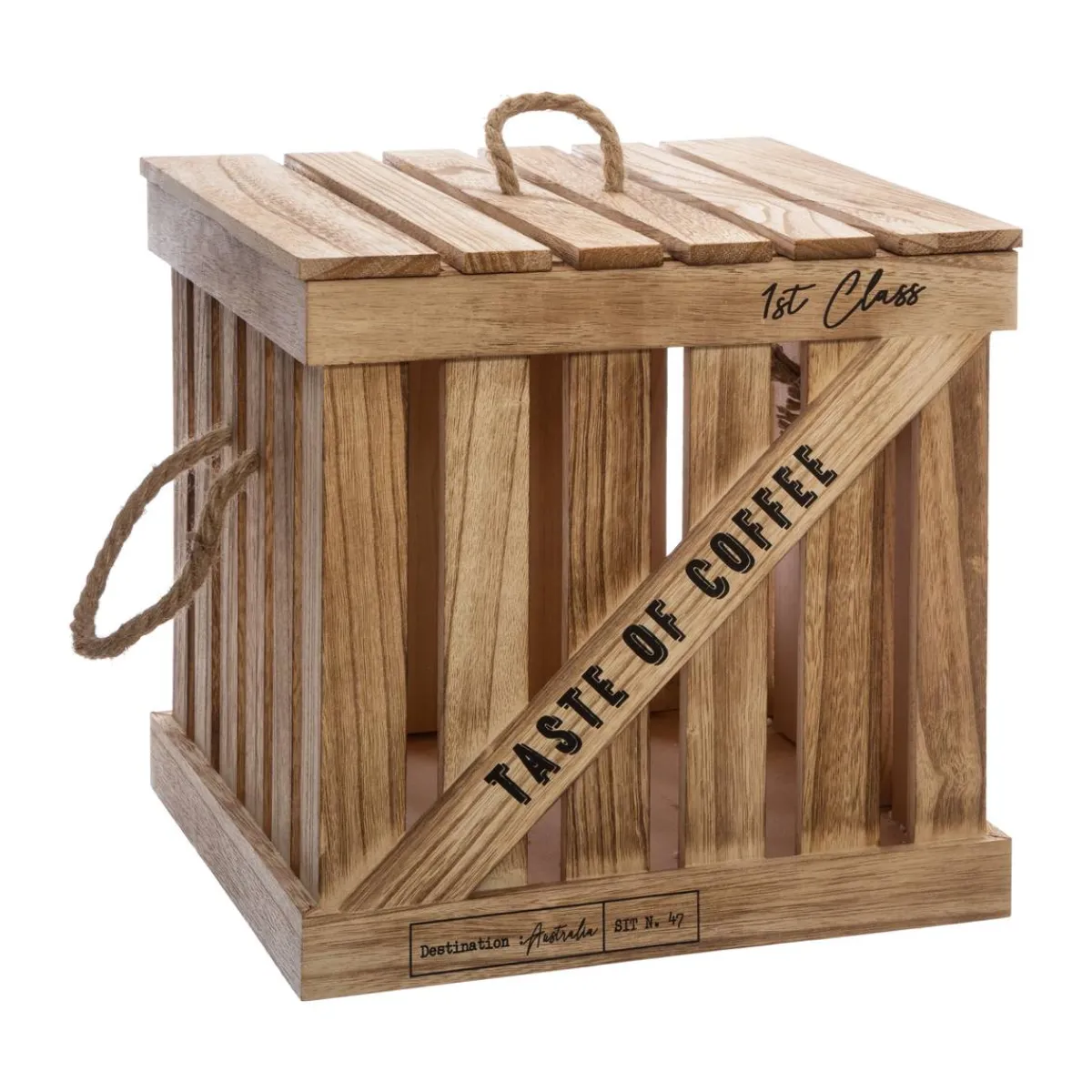 Atmosphera Malles|Voir Tout *Set de 3 boîtes cagettes "Colonial" Multicolore