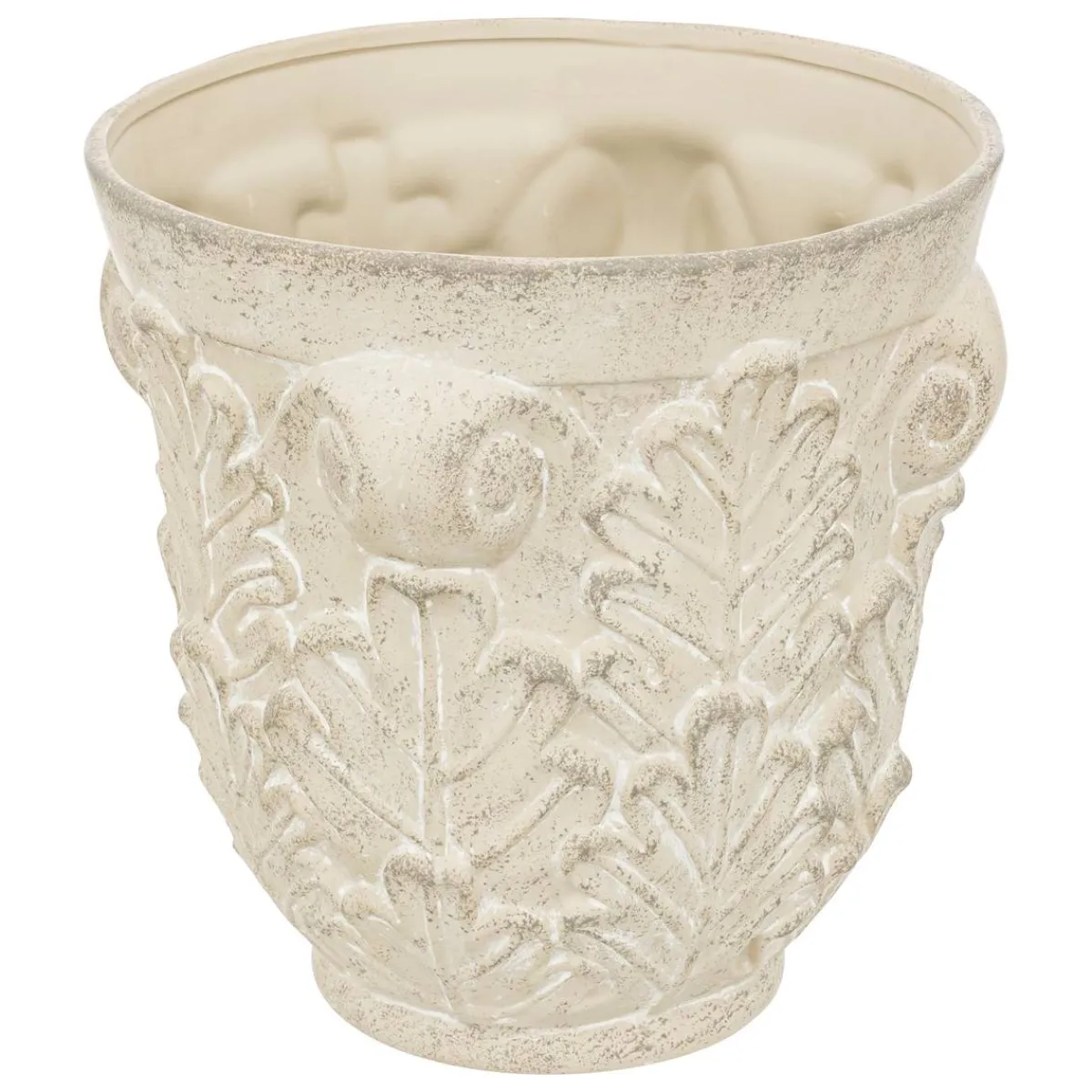 Atmosphera Pots De Fleurs*Set de 2 cache-pots "Little cottage" Blanc