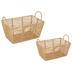 Atmosphera Paniers De Rangement*Set de 2 caisses "Eugène" Boisnaturel