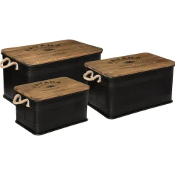 Atmosphera Malles|Voir Tout *Set de 3 malles "Cuba" Beige