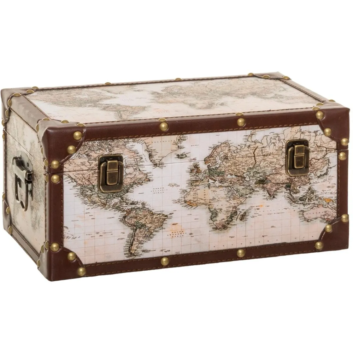 Atmosphera Malles*Set de 4 malles "Map Monde" Noir