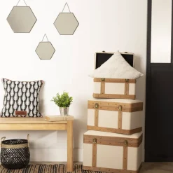 Atmosphera Malles|Voir Tout *Set de 3 malles "Norah" Beige