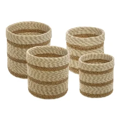 Atmosphera Voir Tout |Paniers De Rangement*Set de 4 paniers, jute Beige