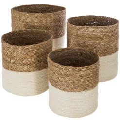 Atmosphera Voir Tout |Paniers De Rangement*Set de 4 paniers jute Jaune