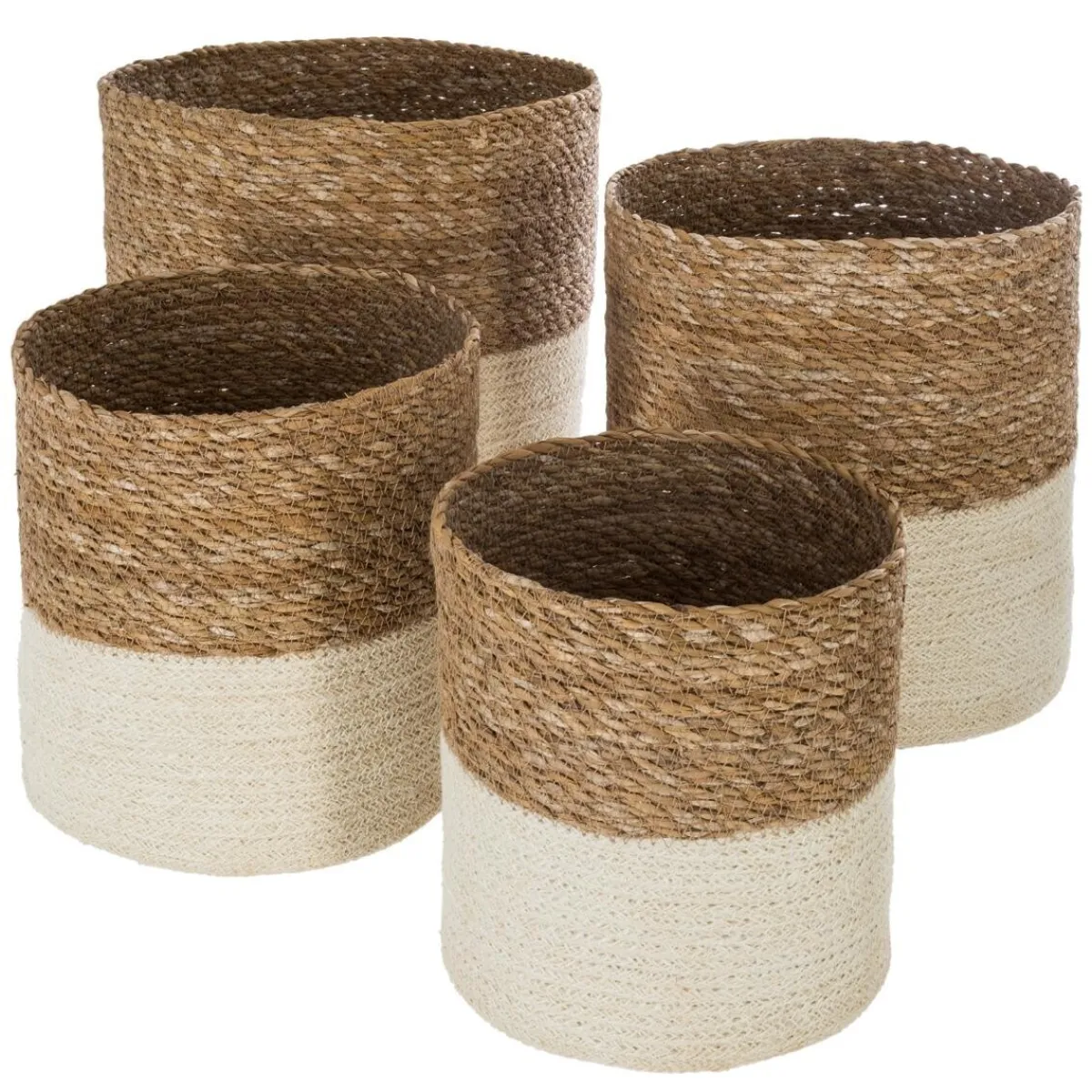 Atmosphera Voir Tout |Paniers De Rangement*Set de 4 paniers jute Jaune