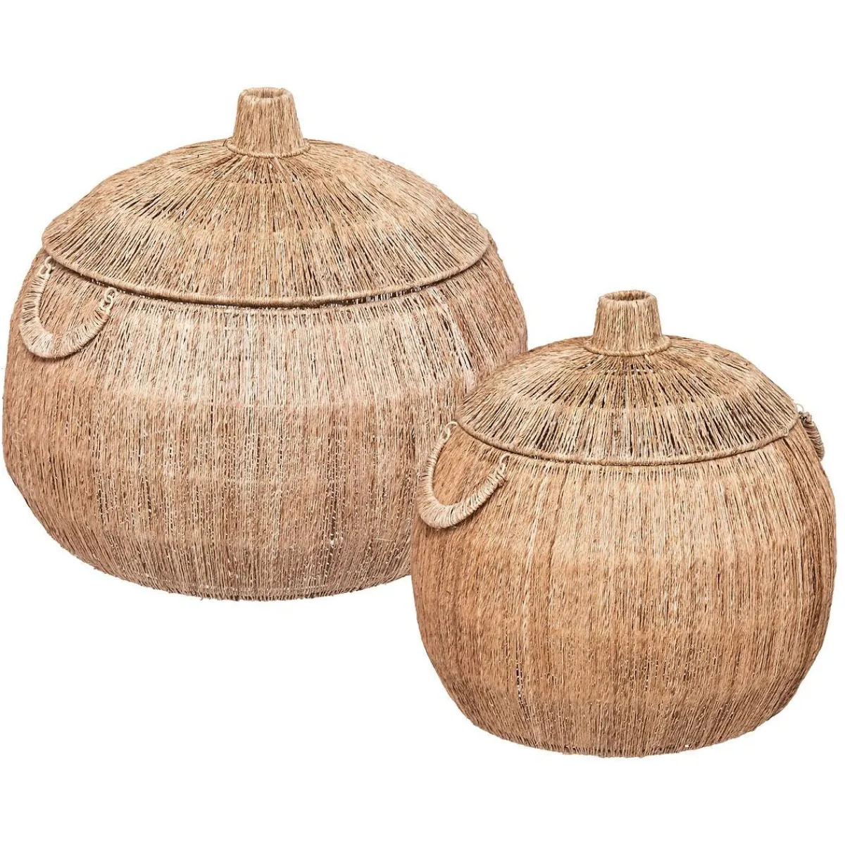 Atmosphera Voir Tout |Paniers De Rangement*Set de 2 paniers ronds "Balaya" Beige
