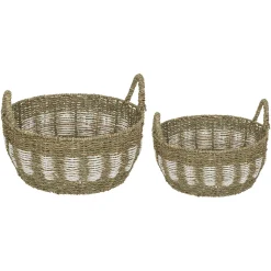 Atmosphera Paniers De Rangement*Set de 2 paniers XL Beige