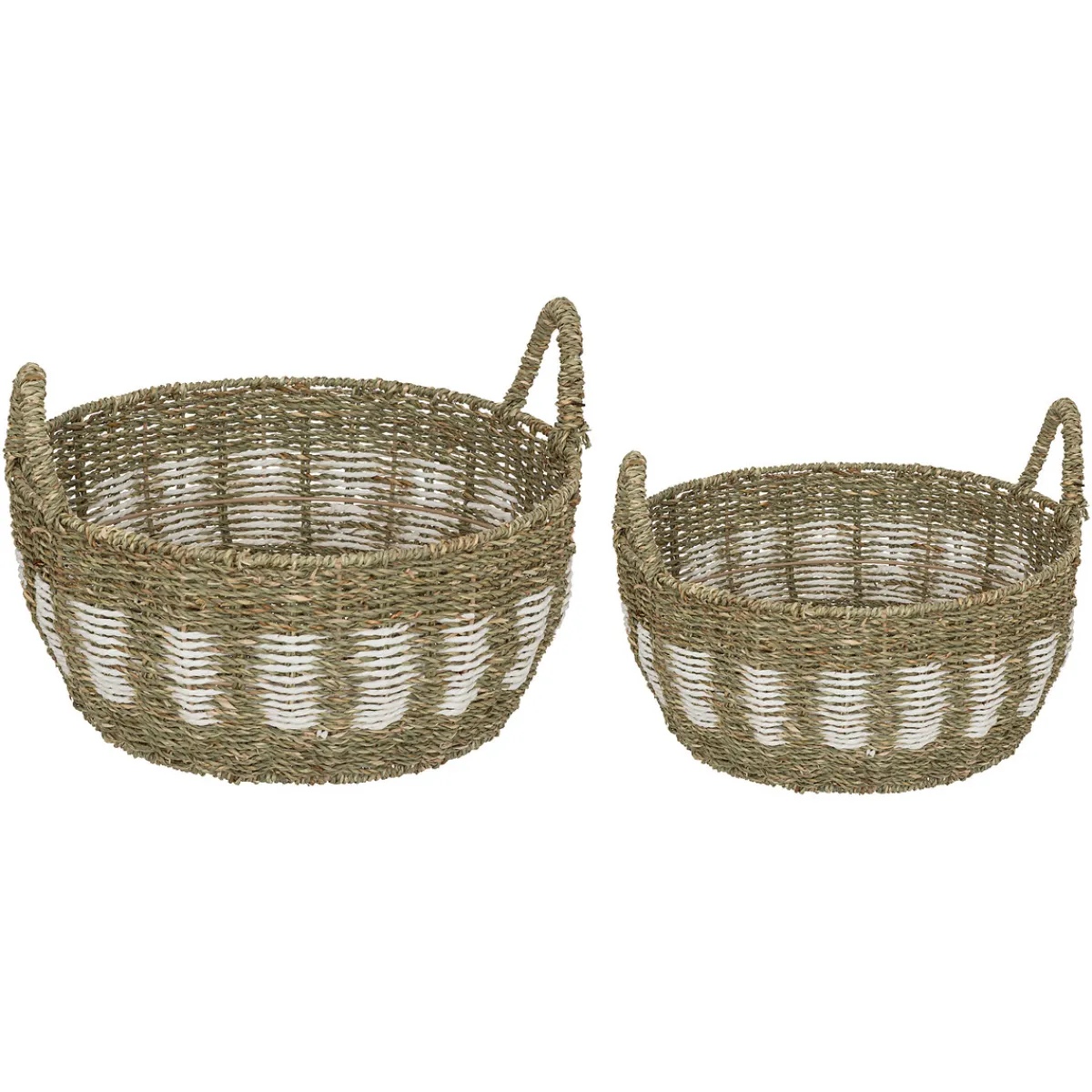 Atmosphera Paniers De Rangement*Set de 2 paniers XL Beige