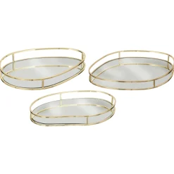 Atmosphera Plateaux*Set de 3 plateaux Doré