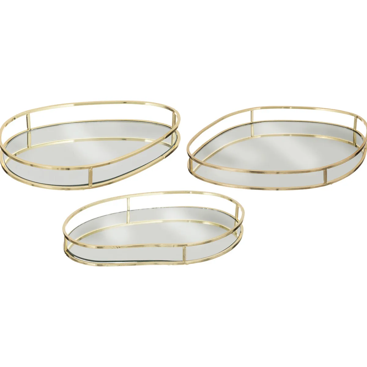Atmosphera Plateaux*Set de 3 plateaux Doré