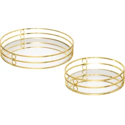Atmosphera Plateaux*Set de 2 plateaux "Feel" Beige