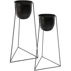 Atmosphera Pots De Fleurs*Set de 2 pots NoiretBlanc