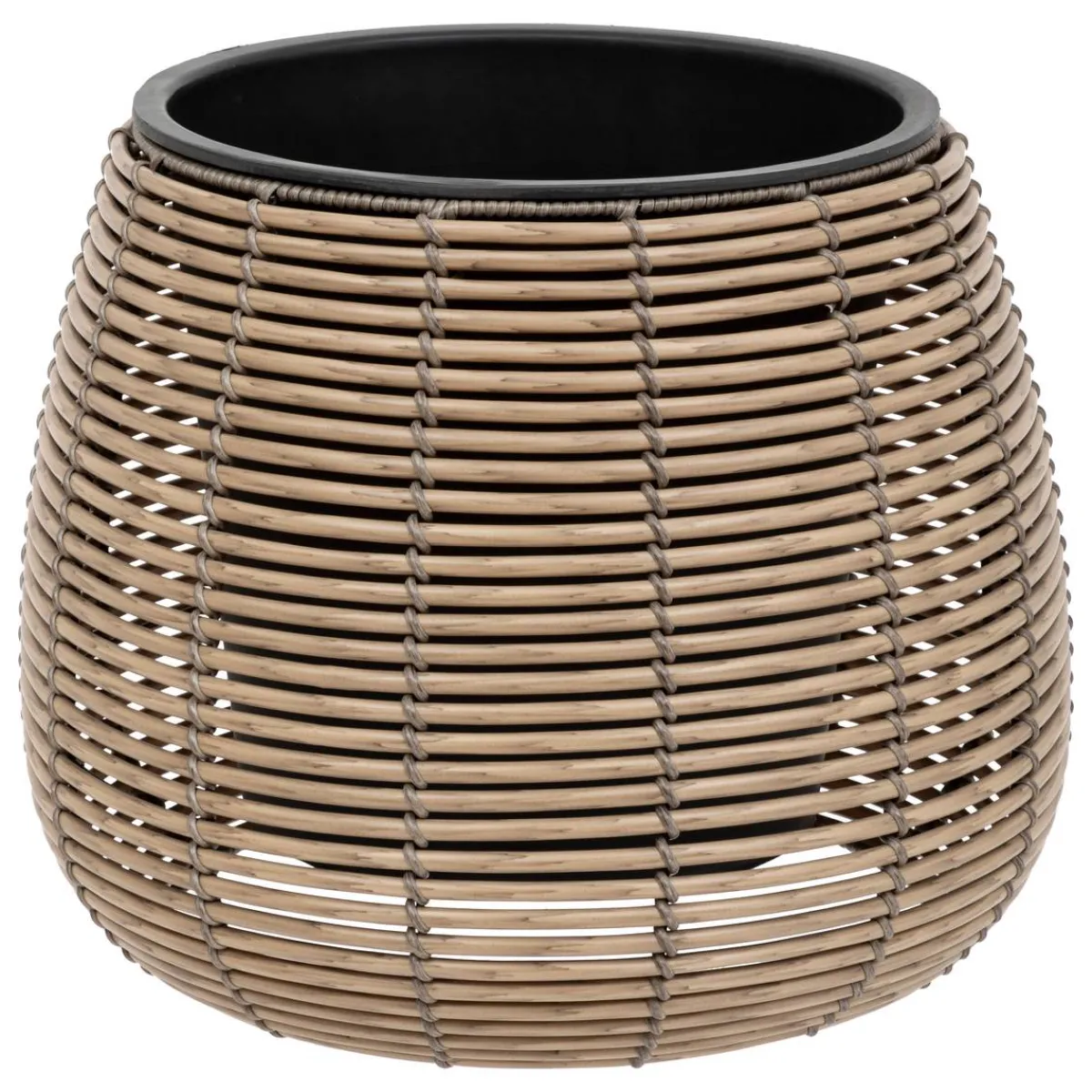Atmosphera Pots De Fleurs|Décoration D'Extérieur*Set de 3 pots "Cam" Noir