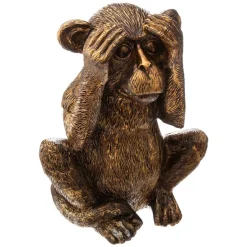 Atmosphera Statuettes, Figurines*Set de 3 statuettes "Singes sagesse" Blanc