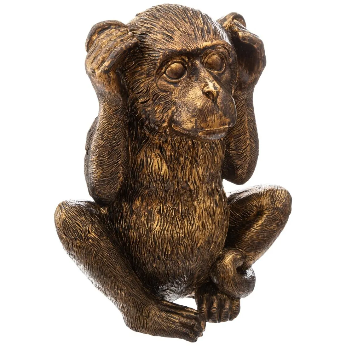 Atmosphera Statuettes, Figurines*Set de 3 statuettes "Singes sagesse" Blanc