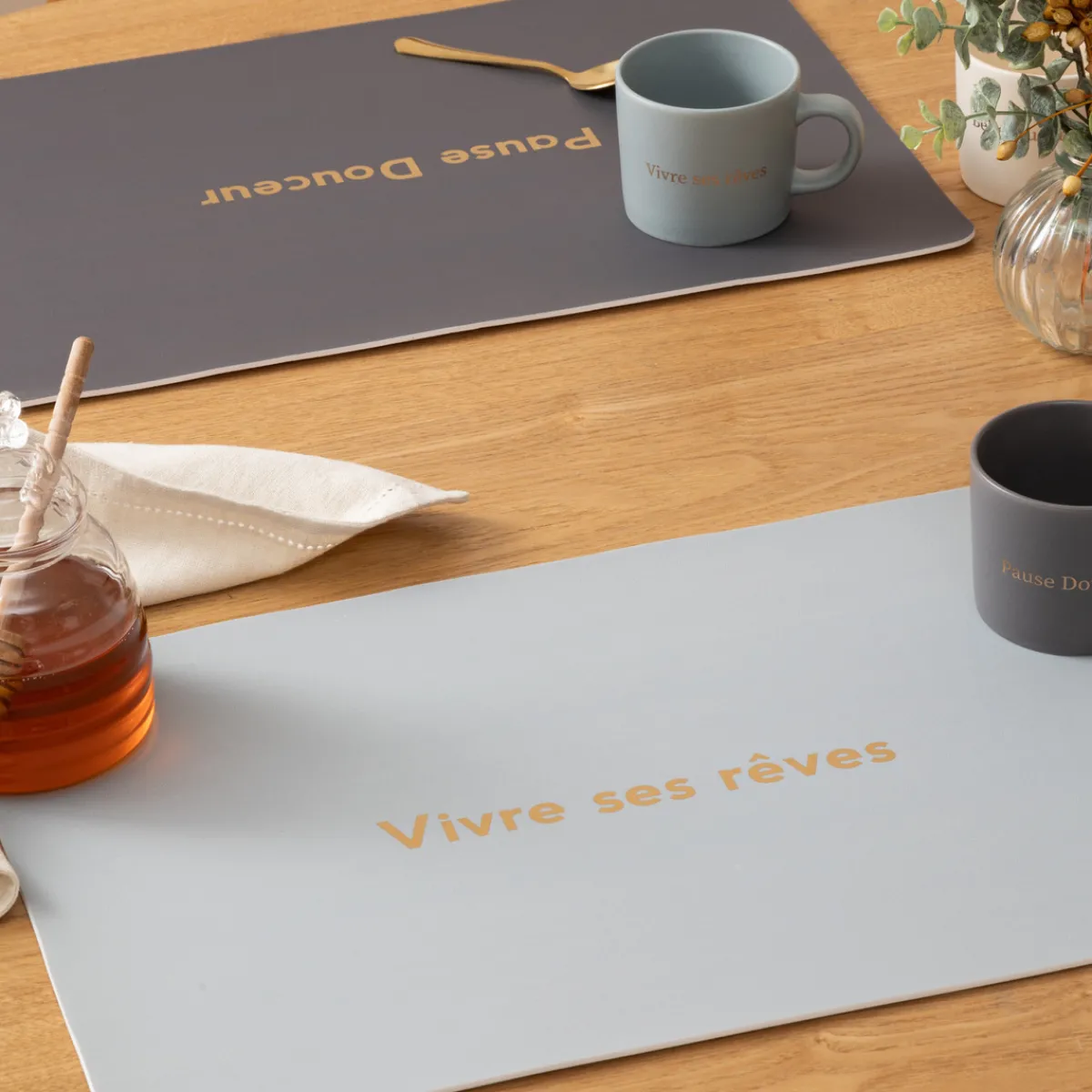 Atmosphera Sets De Table, Serviettes|Sets De Table*Set de table "Belle Journee" Vertcéladon