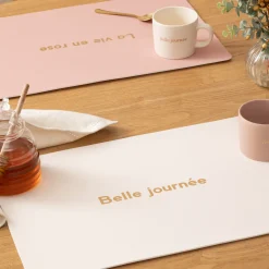 Atmosphera Sets De Table, Serviettes|Sets De Table*Set de table  "Belle Journee" Vertcéladon