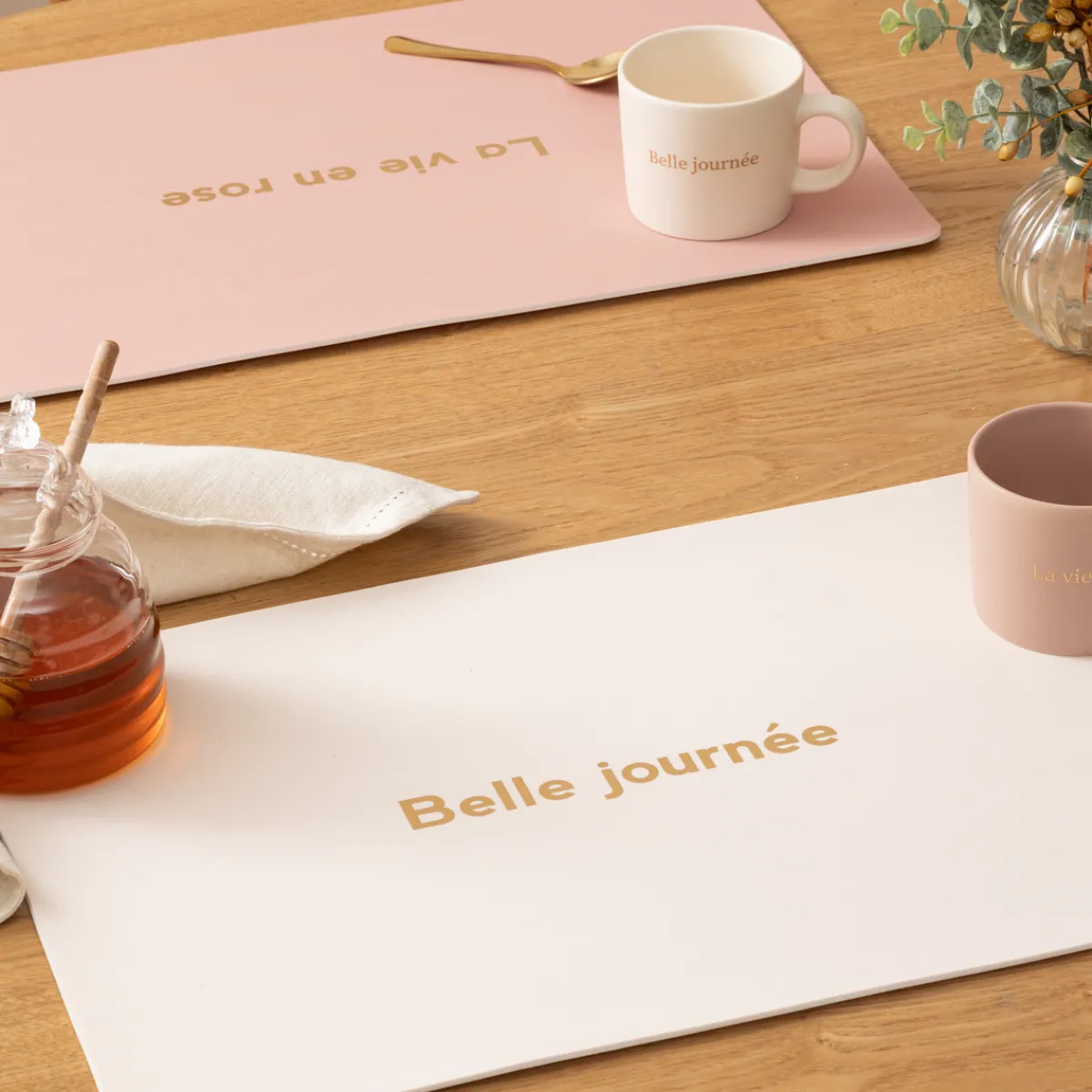 Atmosphera Sets De Table, Serviettes|Sets De Table*Set de table "Belle Journee" Vertcéladon