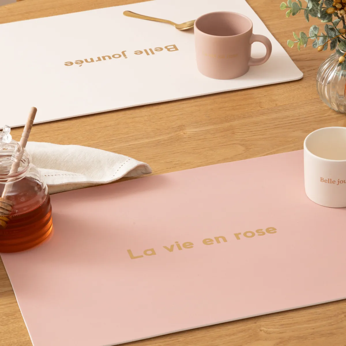 Atmosphera Sets De Table, Serviettes|Sets De Table*Set de table "Belle Journee" Vertcéladon